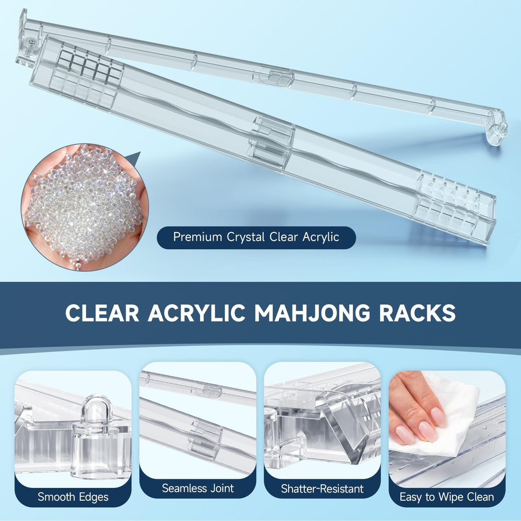 20 Inch Non-Slip Set of 4 Mahjong Racks B13717