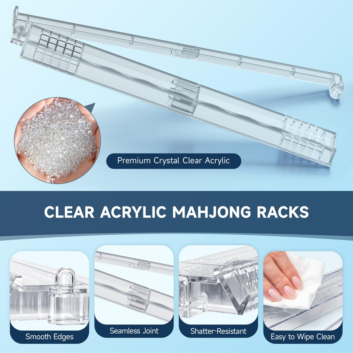20 Inch Non-Slip Set of 4 Mahjong Racks B13717