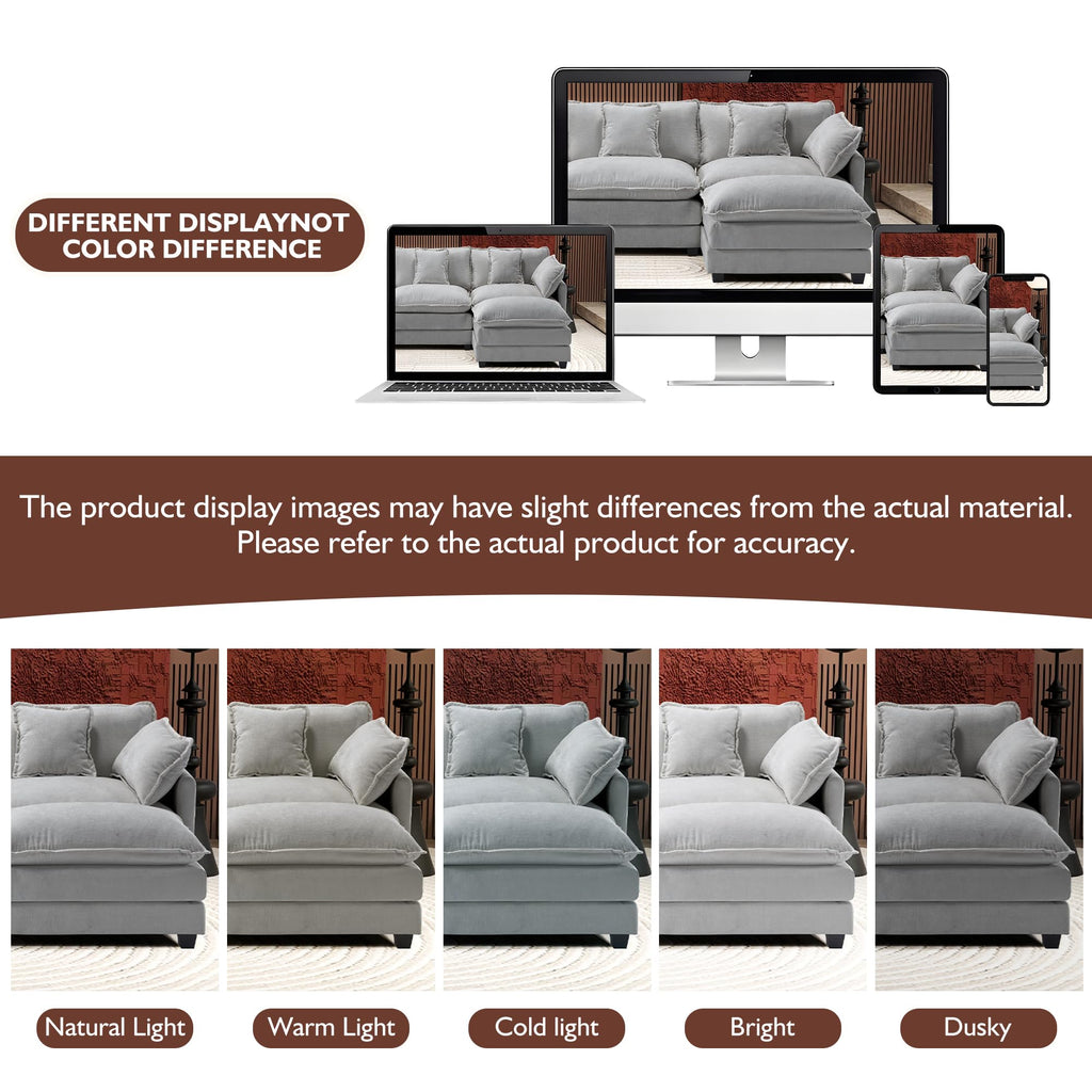 77 Inch Grey Chenille Loveseat C244121
