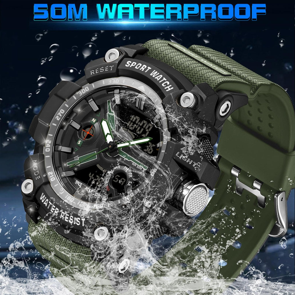 Waterproof Fluorescent Green Digital Watches G746505