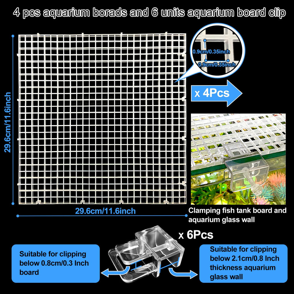 Aquarium Lid Fish Tank Top Cover Plastic Grid Panel C93718