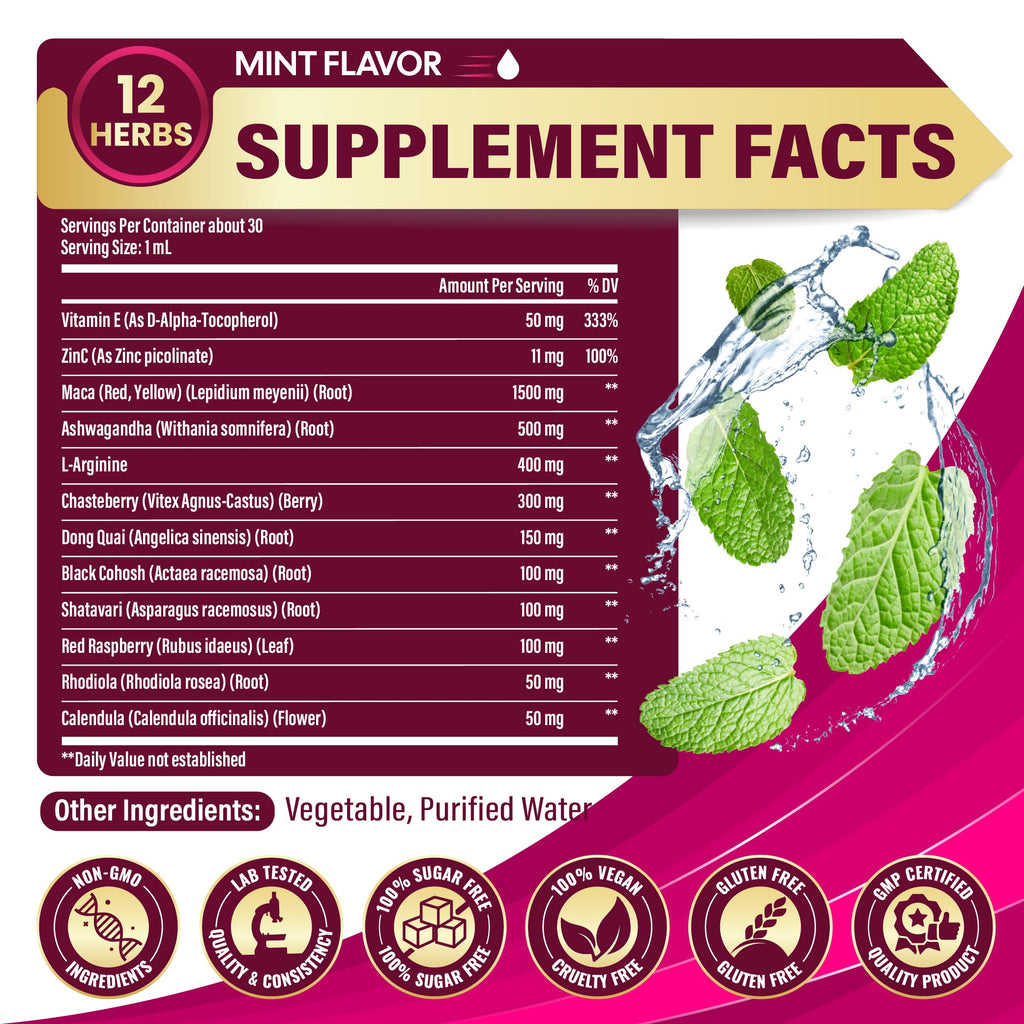 Maca Root Liquid Drops with Ashwagandha 1 Fl Oz G4033