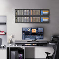 Black 2 Pcs 34Inch Metal Media Storage Rack E9533