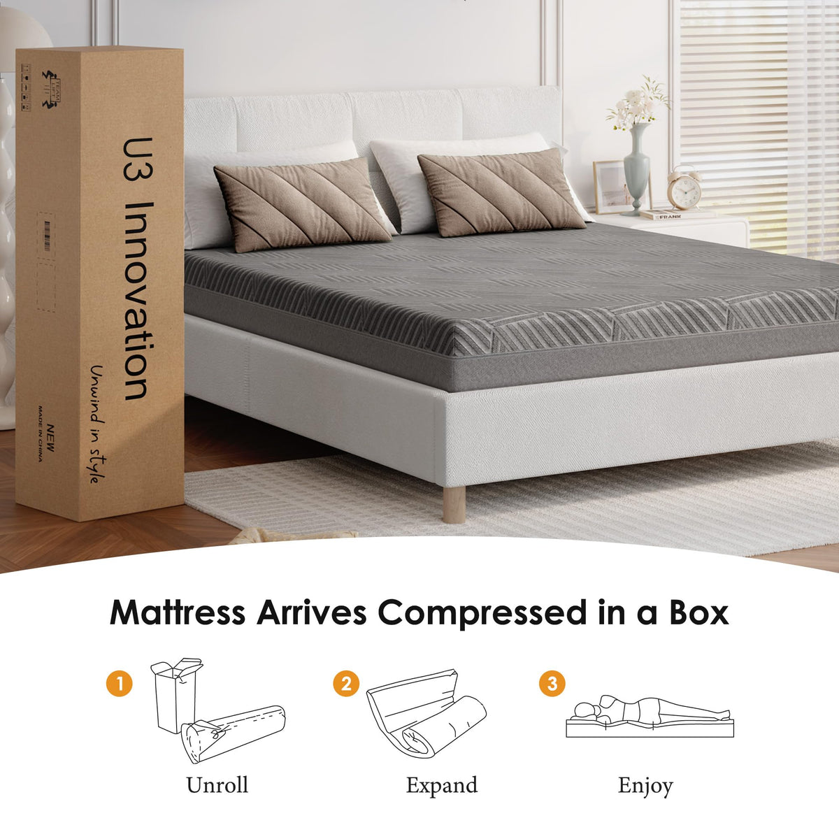 5 Inch Twin Size Medium Firm Memory Foam Mattress F402
