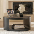 Black Round Coffee Table with Storage Z987