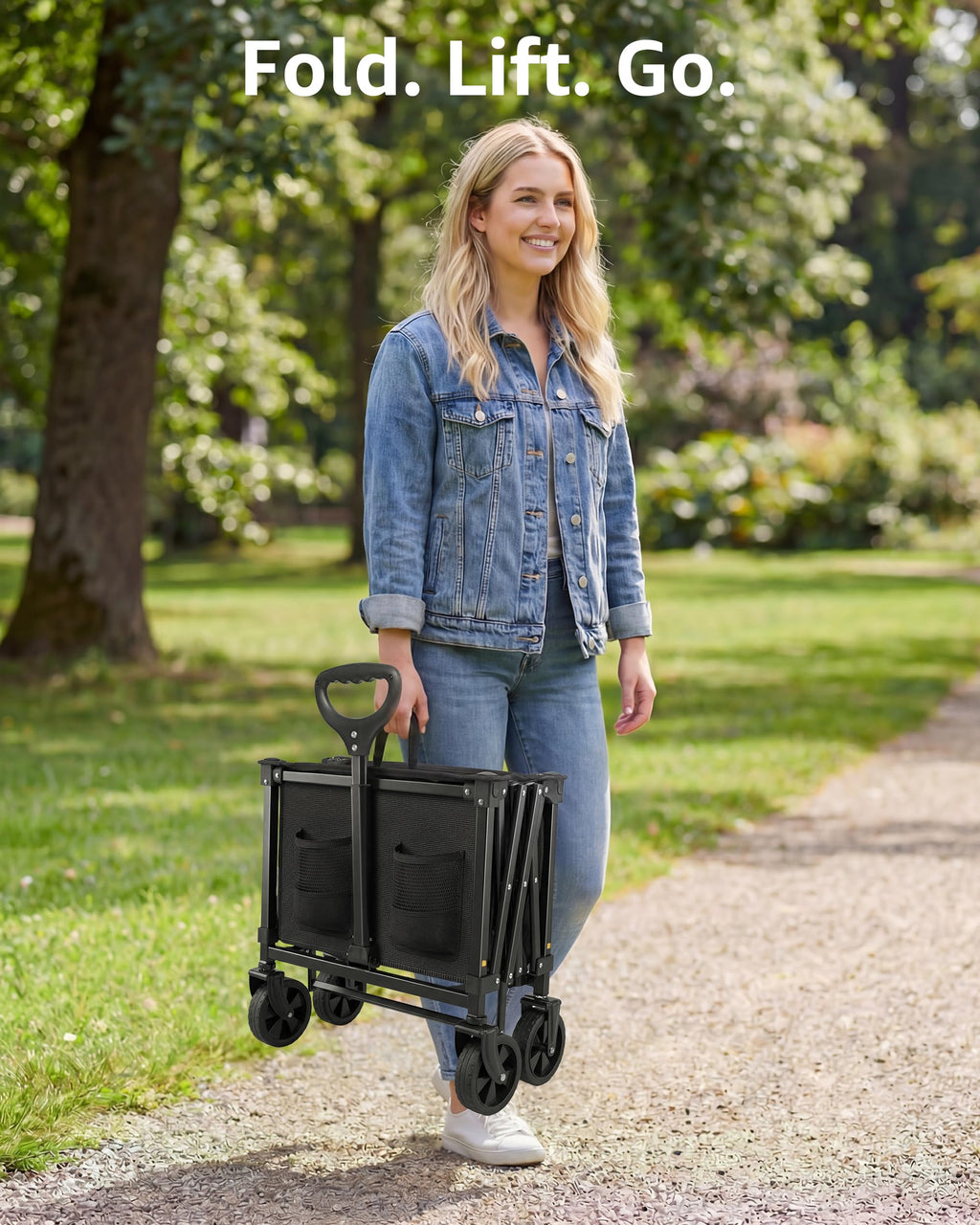 Collapsible Grocery Wagon Cart with Wheels B848