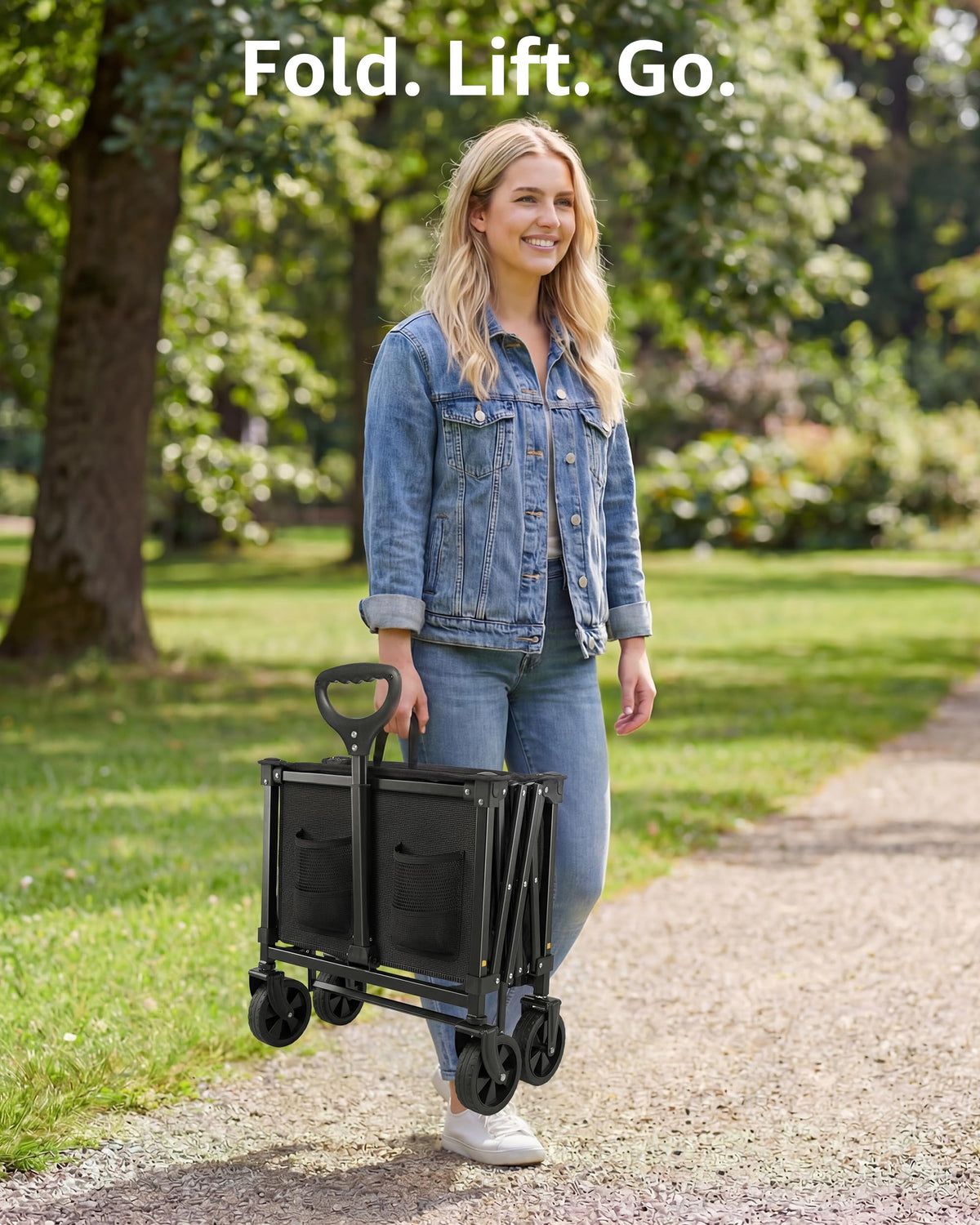 Collapsible Grocery Wagon Cart with Wheels B848