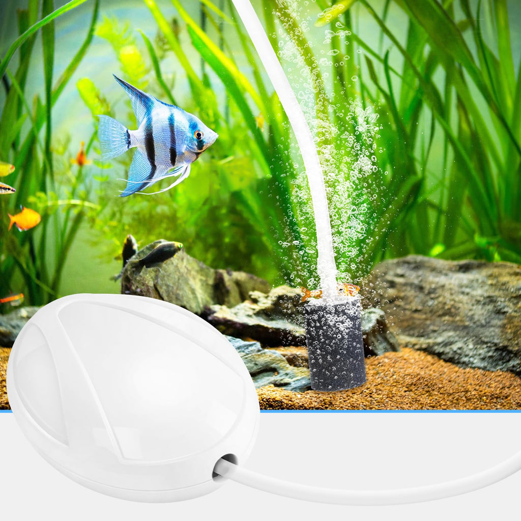 Aquarium Air Pump with Stones, Airline Tubing, Check Valves D7283