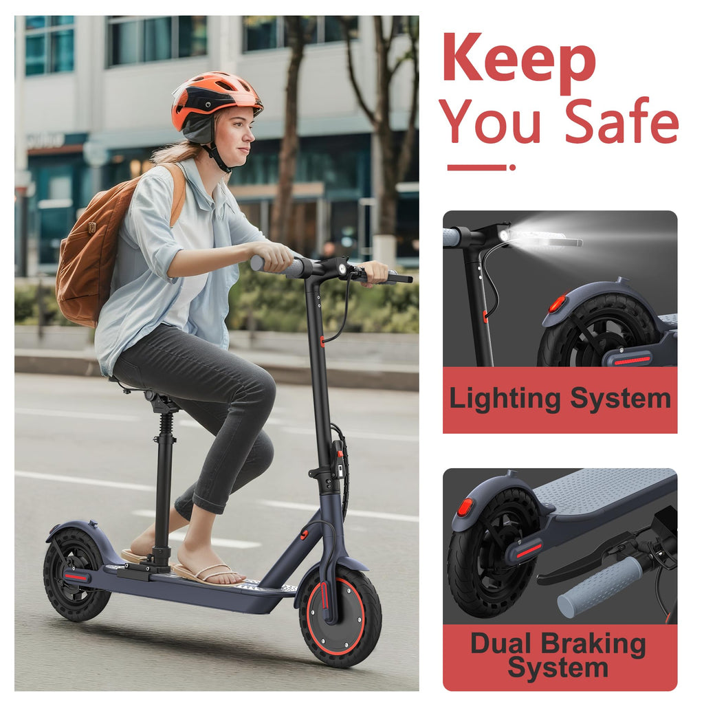 Electric Scooter with 350W/500W Motor, 19-20 MPH, Foldable A3063