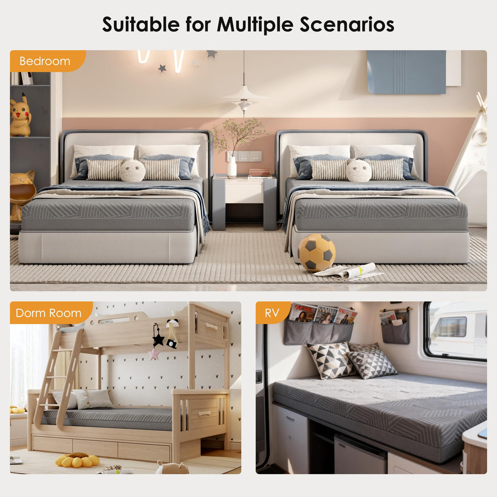 5 Inch Twin Size Medium Firm Memory Foam Mattress F402