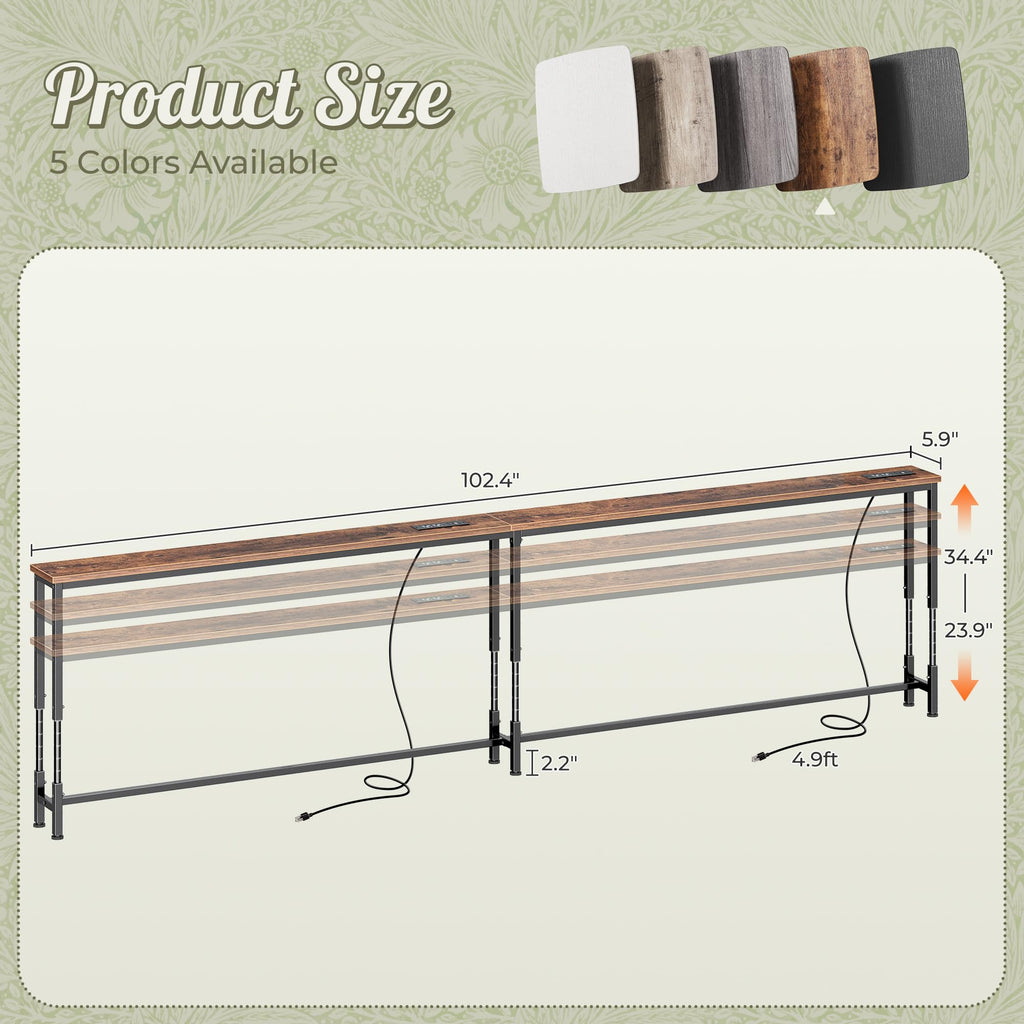 Sofa Table with Power Outlets N346