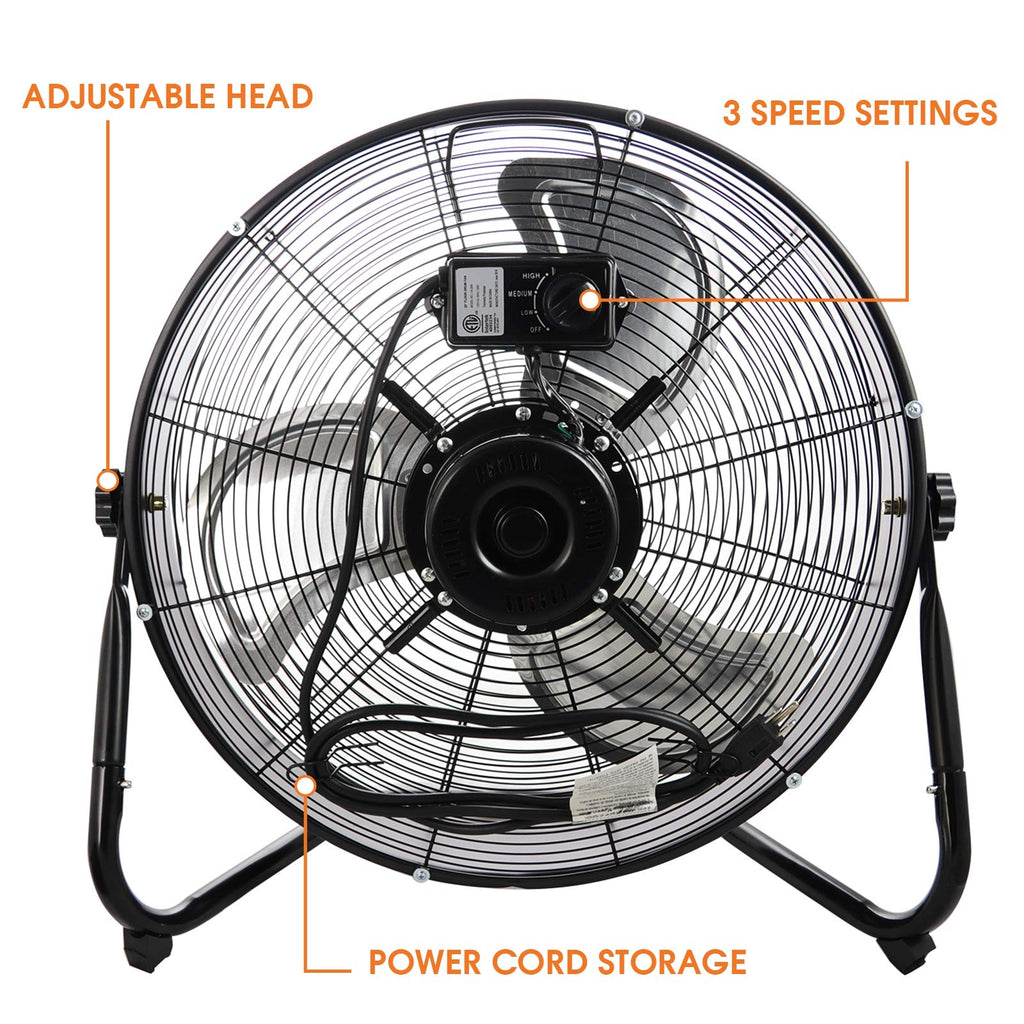20" Industrial Floor Drum Fan with 3 Speed P96904