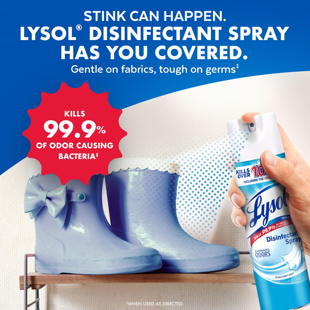 Disinfectant Spray Crisp Linen 19 oz 2 Pack U415873