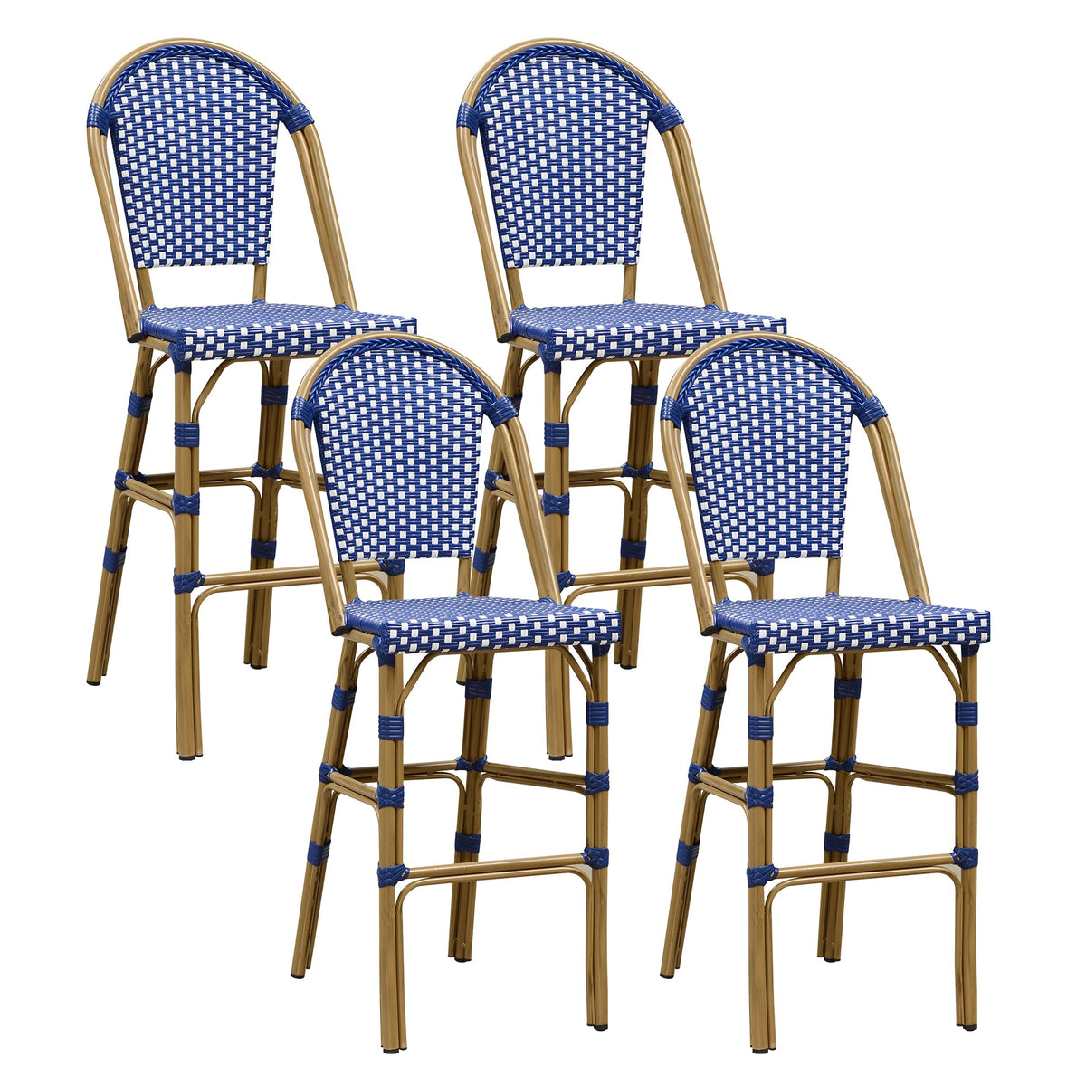 Set of 4 30" Rattan Bar Stools A439251