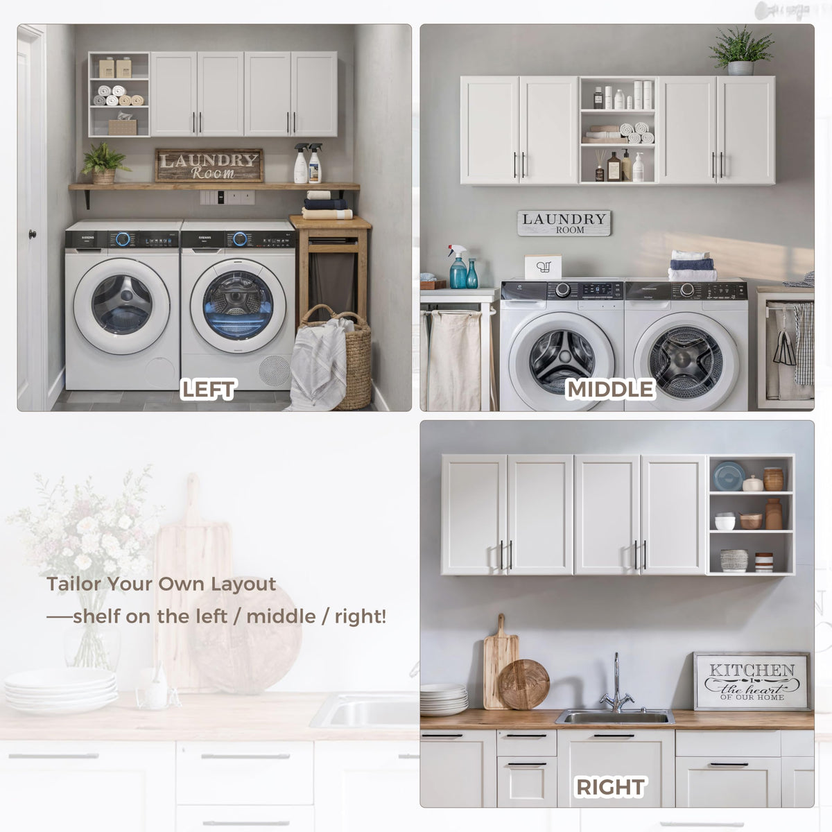 White Wooden Wall Cabinet F423