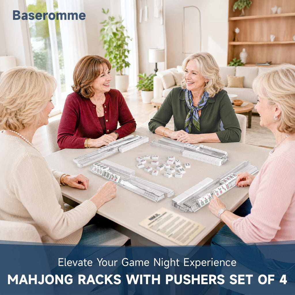 20 Inch Non-Slip Set of 4 Mahjong Racks B13717