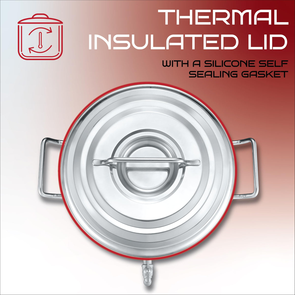 Stainless Steel Insulated Double Wall Stock Pot 40 Quart D795