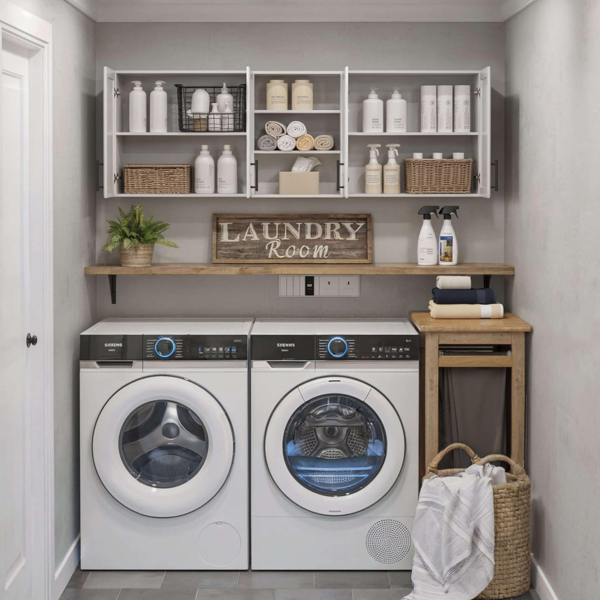 White Wooden Wall Cabinet F423