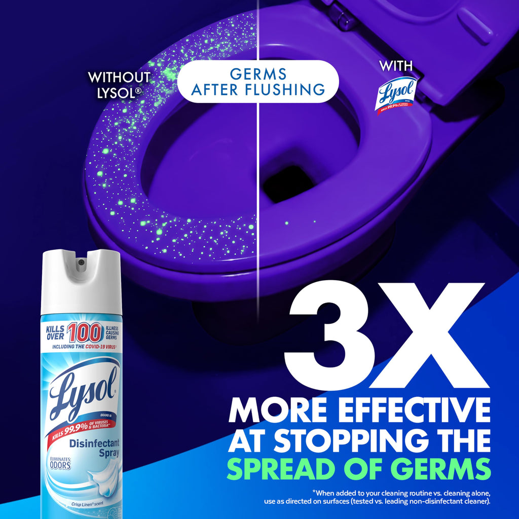 Disinfectant Spray Crisp Linen 19 oz 2 Pack U415873