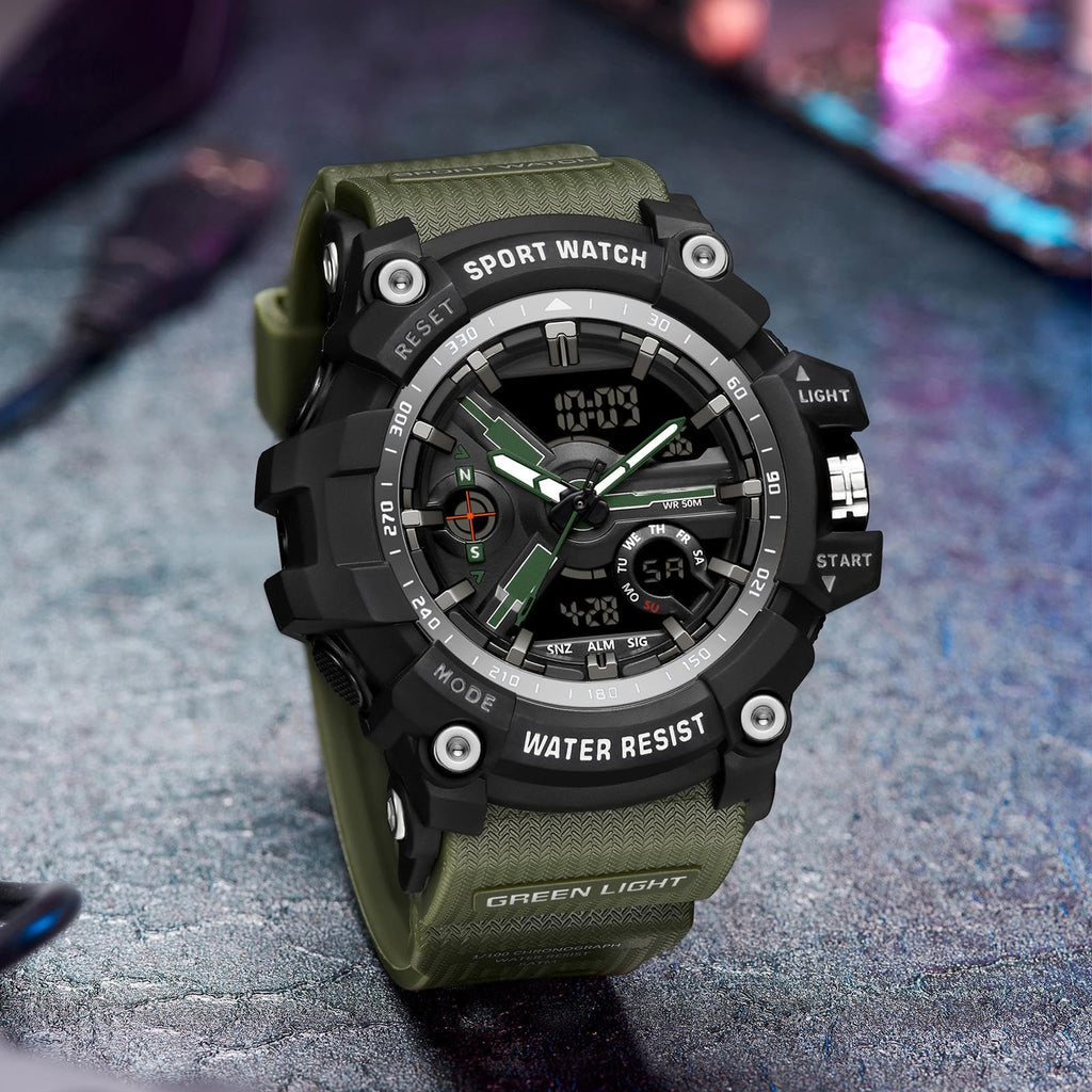 Waterproof Fluorescent Green Digital Watches G746505