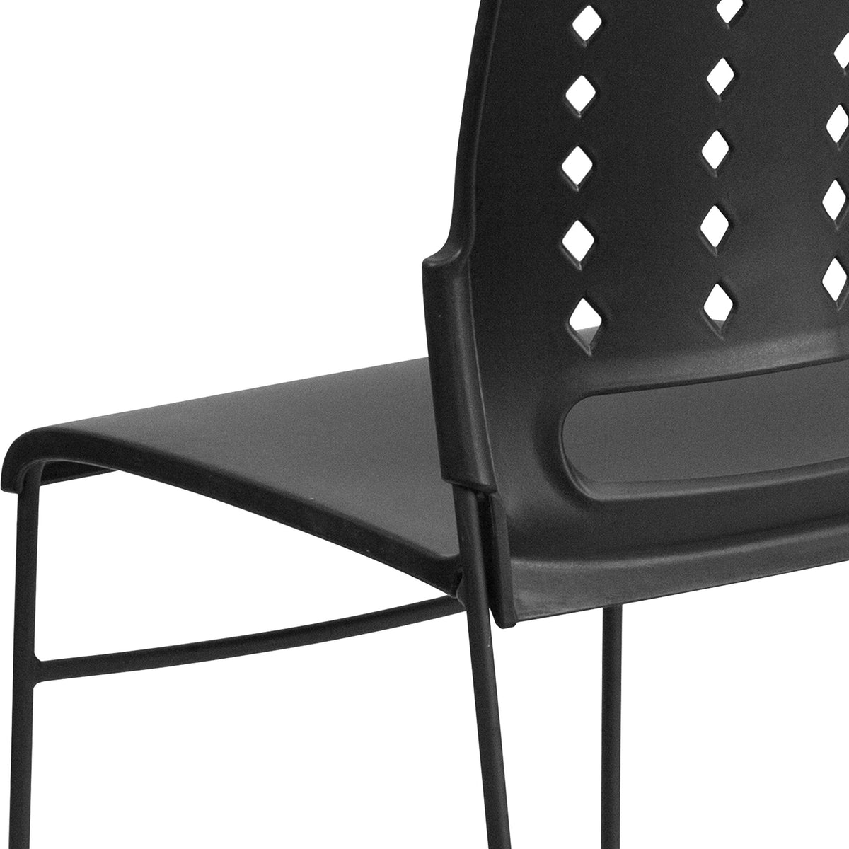 Black Stacking Chairs Set of 5 S702