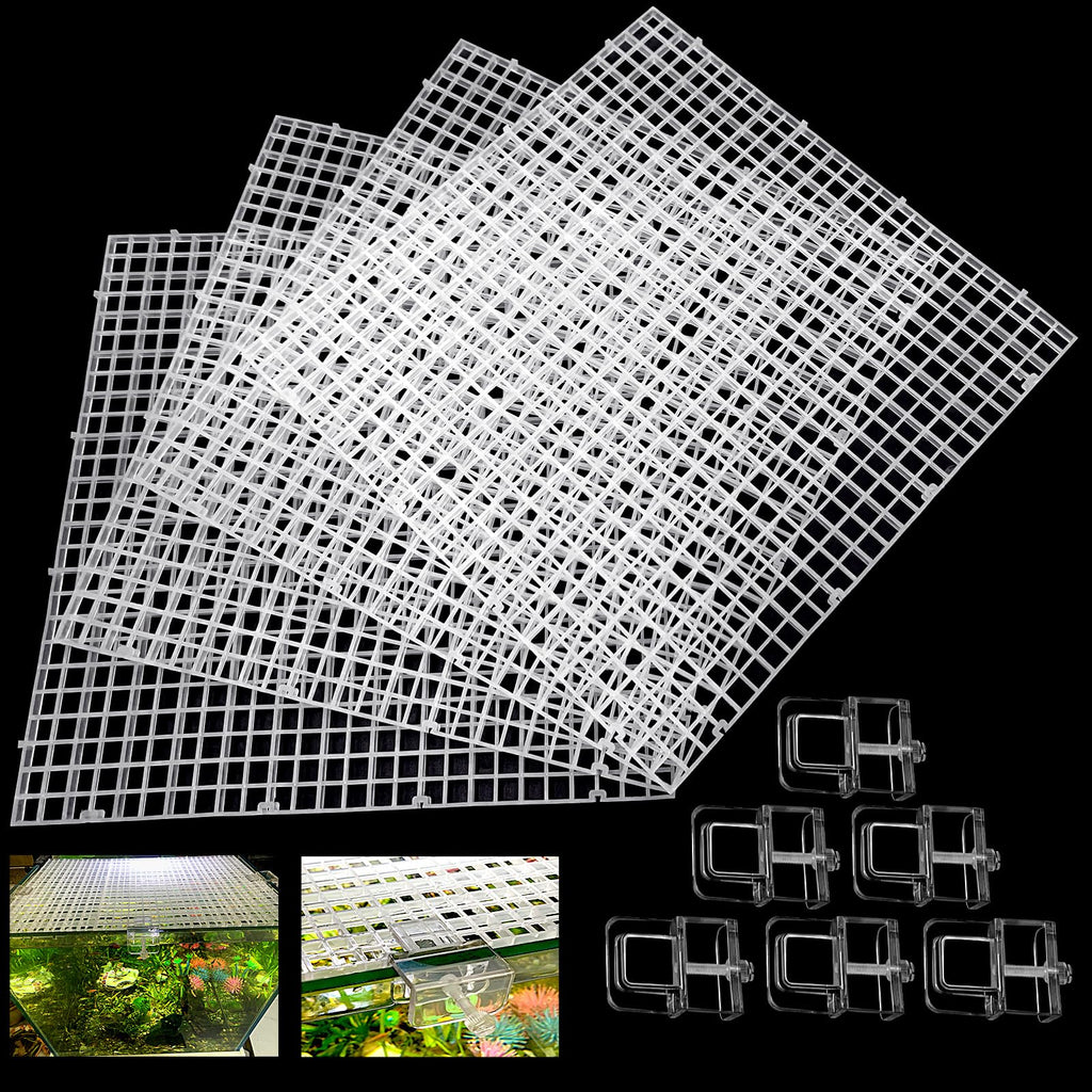 Aquarium Lid Fish Tank Top Cover Plastic Grid Panel C93718