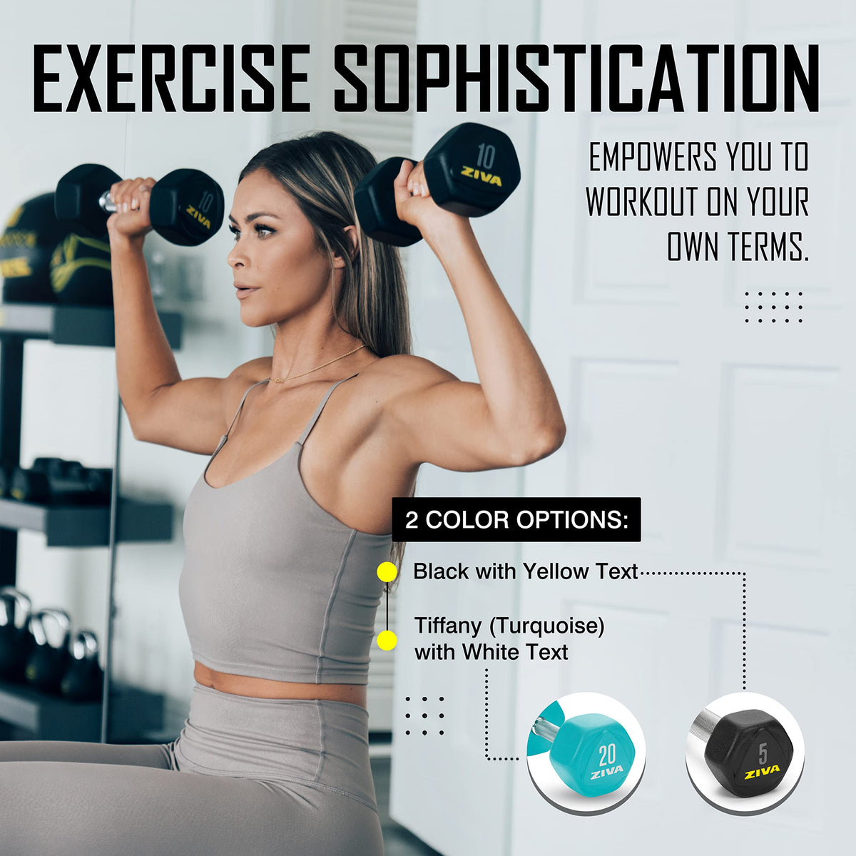 Hex Rubber Coated Dumbbells P344136