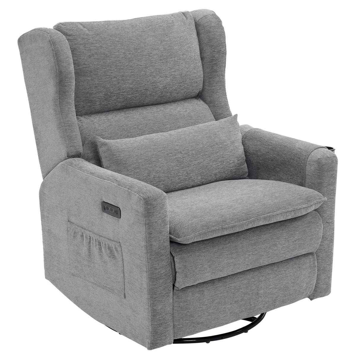 Oversized Swivel Rocker Recliner with Adjustable Headrest T821
