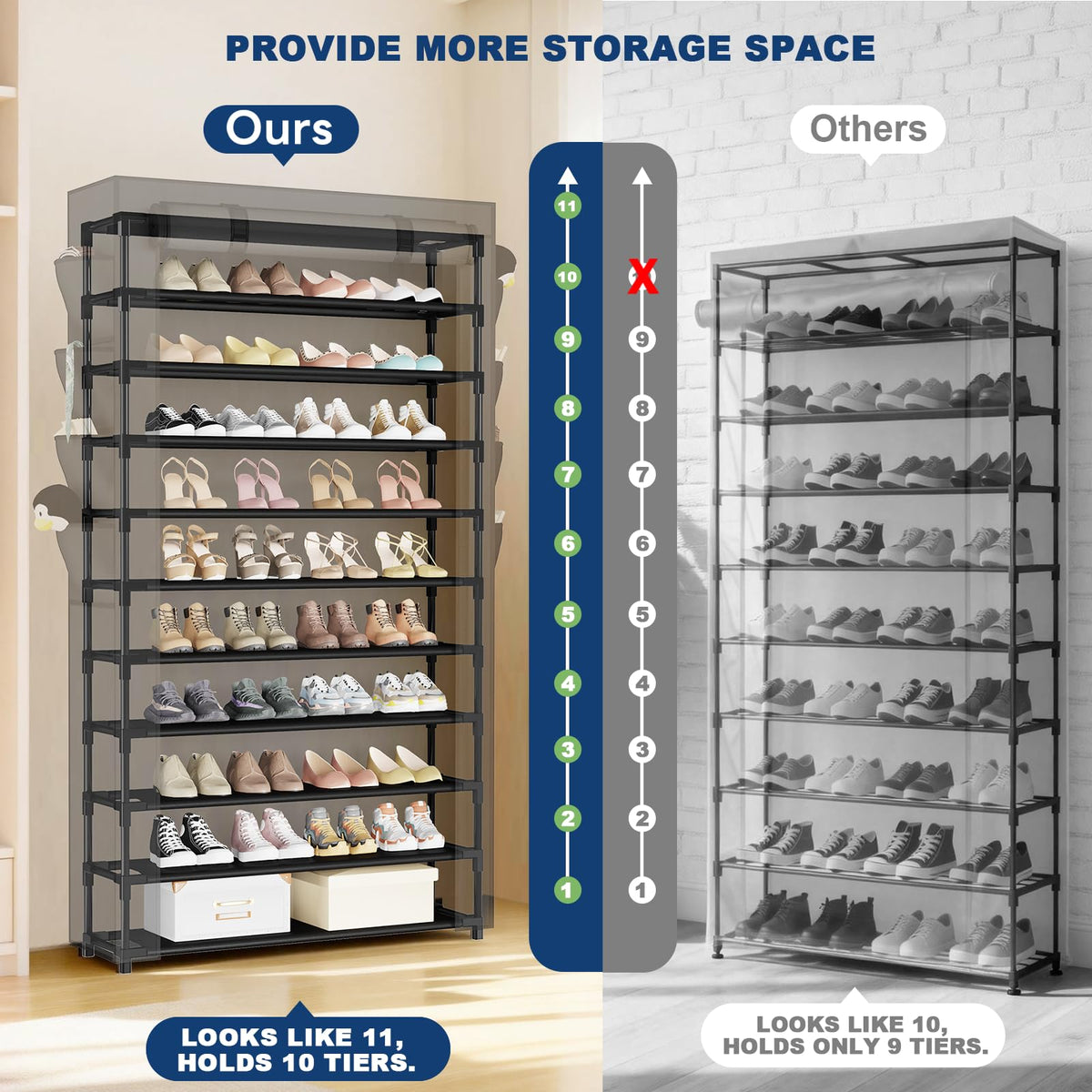 Shoe Rack with Cover X44035