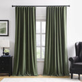 Dark Olive Green 96 Inch Blackout Curtains 2 Panels Set W4132
