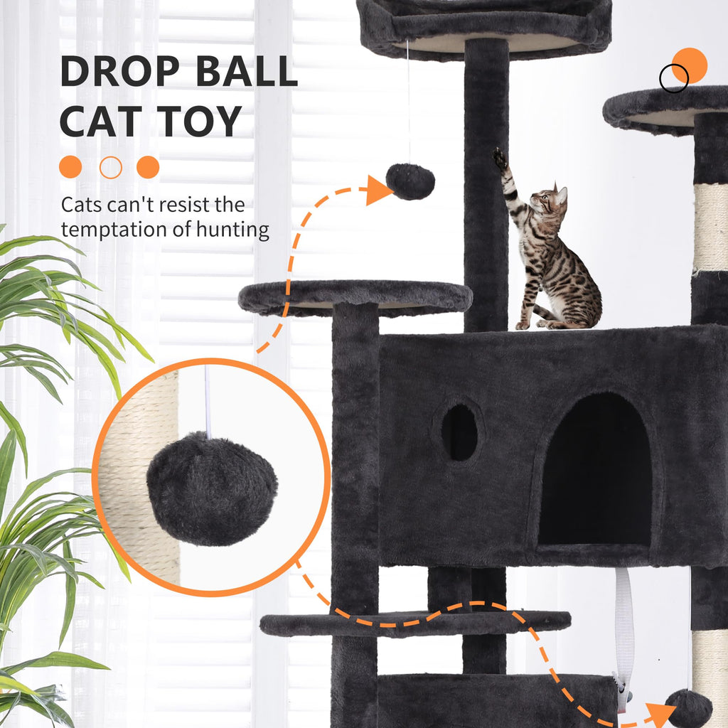 Dark Gray Multi-Level Cat Tree G74827