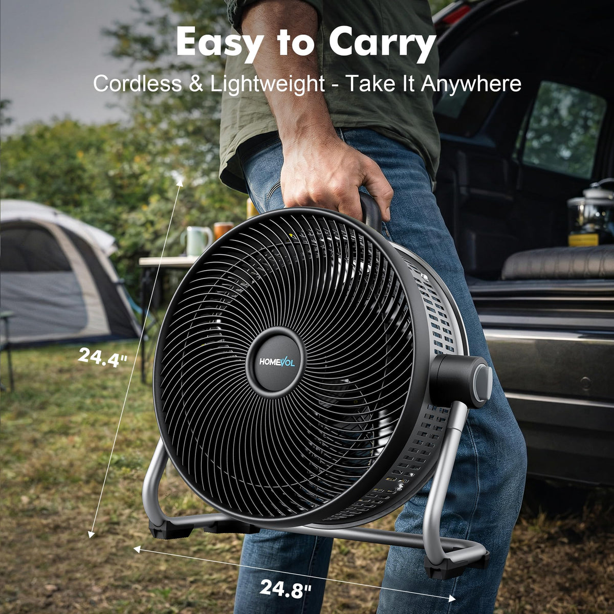 20 Inch Cordless Rechargeable Battery Powered Floor Fan B66257