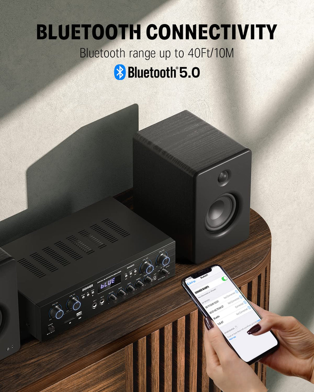 4 Channel 440W Peak Power Bluetooth Stereo Audio Amplifier Receiver H274471