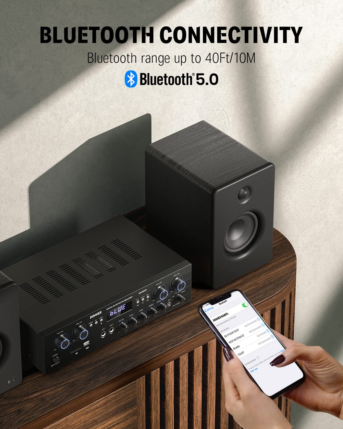 4 Channel 440W Peak Power Bluetooth Stereo Audio Amplifier Receiver H274471