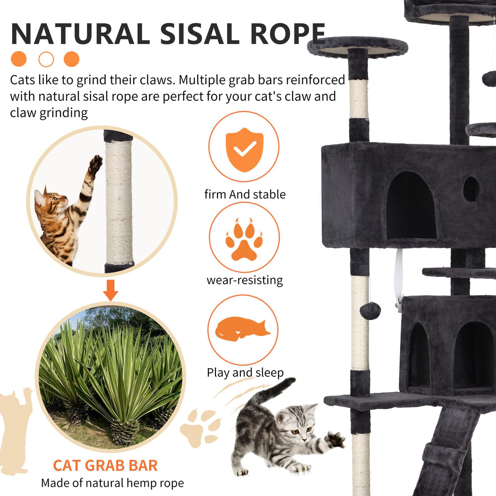 Dark Gray Multi-Level Cat Tree G74827
