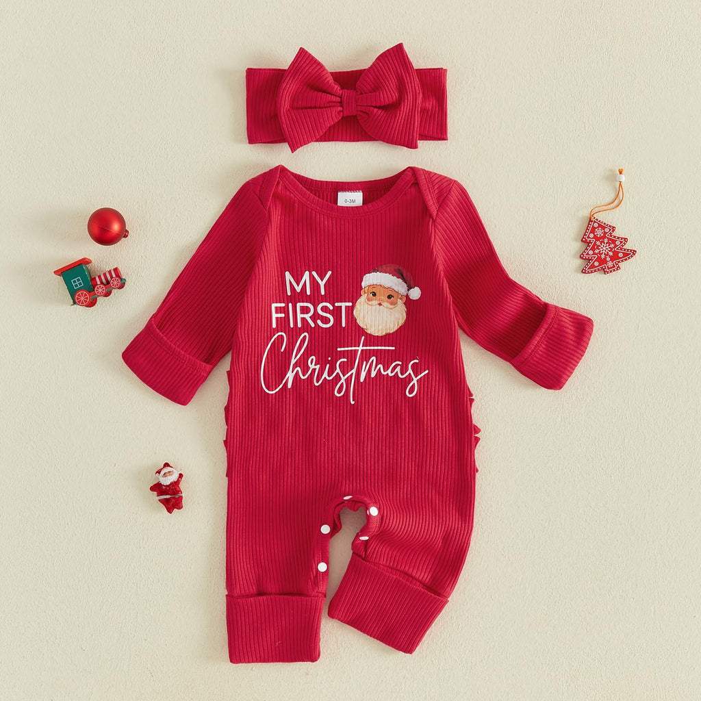 Baby Girl Long Sleeve Romper Headband A4085