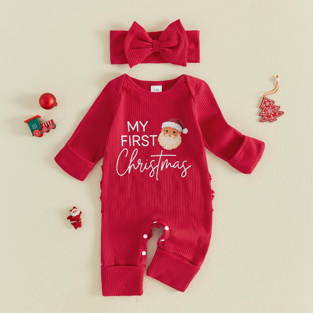 Baby Girl Long Sleeve Romper Headband A4085