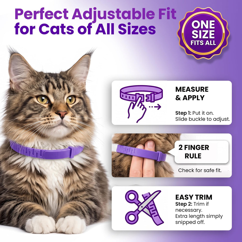 4 Pack Adjustable Calming Collar for Cats B946