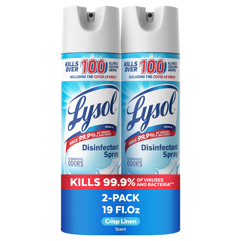 Disinfectant Spray Crisp Linen 19 oz 2 Pack U415873