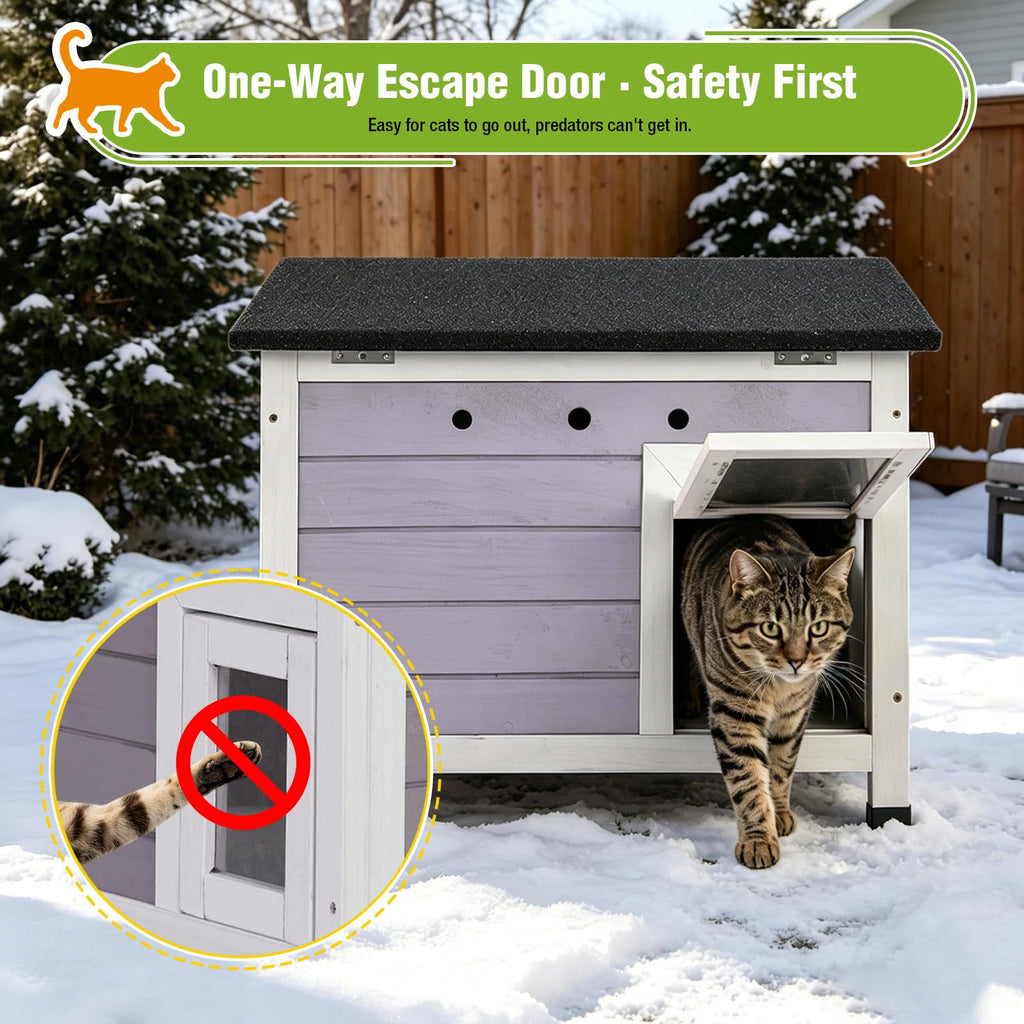 Outdoor Cat House with Insulated Liner S798367