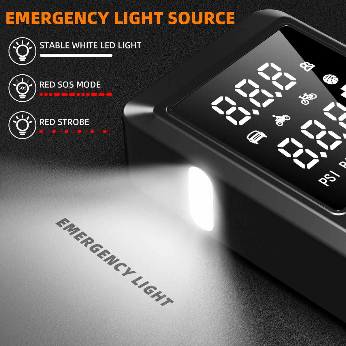 Car Battery Jump Starter with Air Compressor 4000A 150PSI 20000mAh C7944