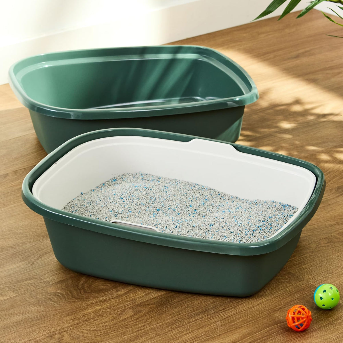 Dark Green Sifting Cat Litter Box Set A113