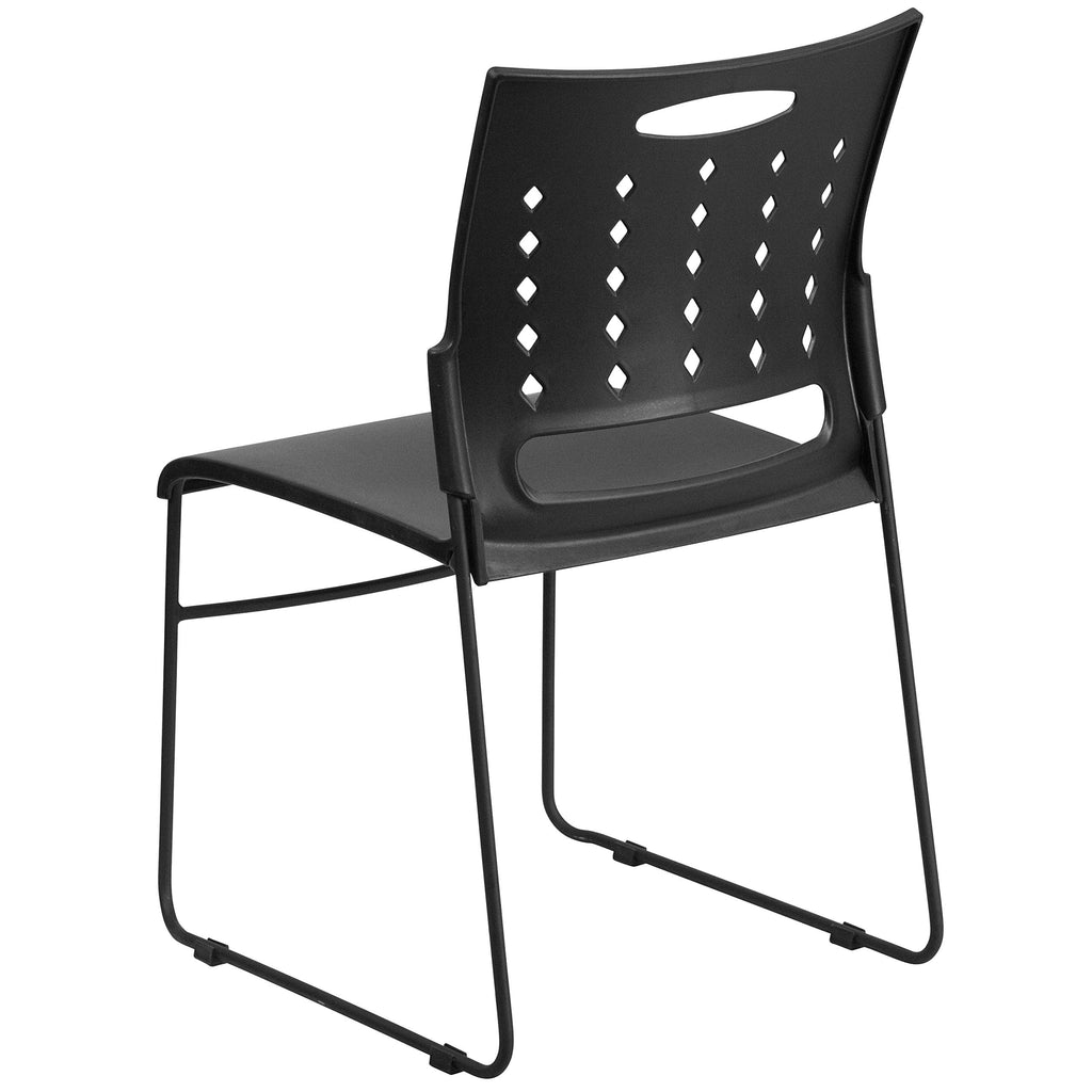 Black Stacking Chairs Set of 5 S702