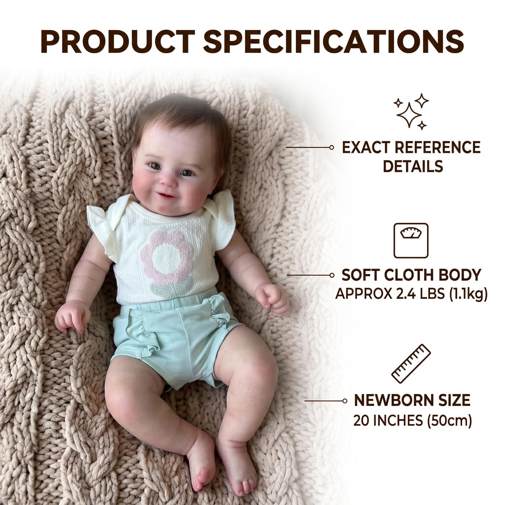 Realistic Reborn Girl Doll 20 Inches O17273