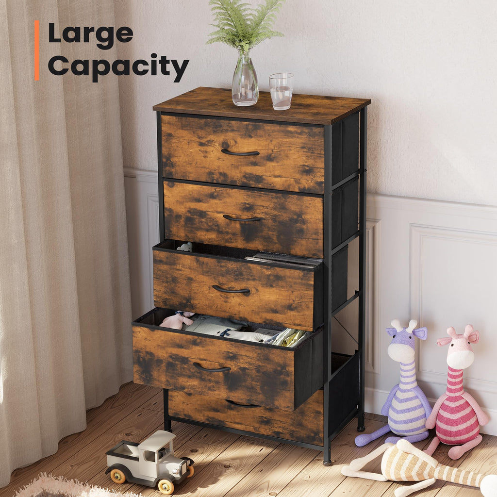 5 Drawer Fabric Dresser X290