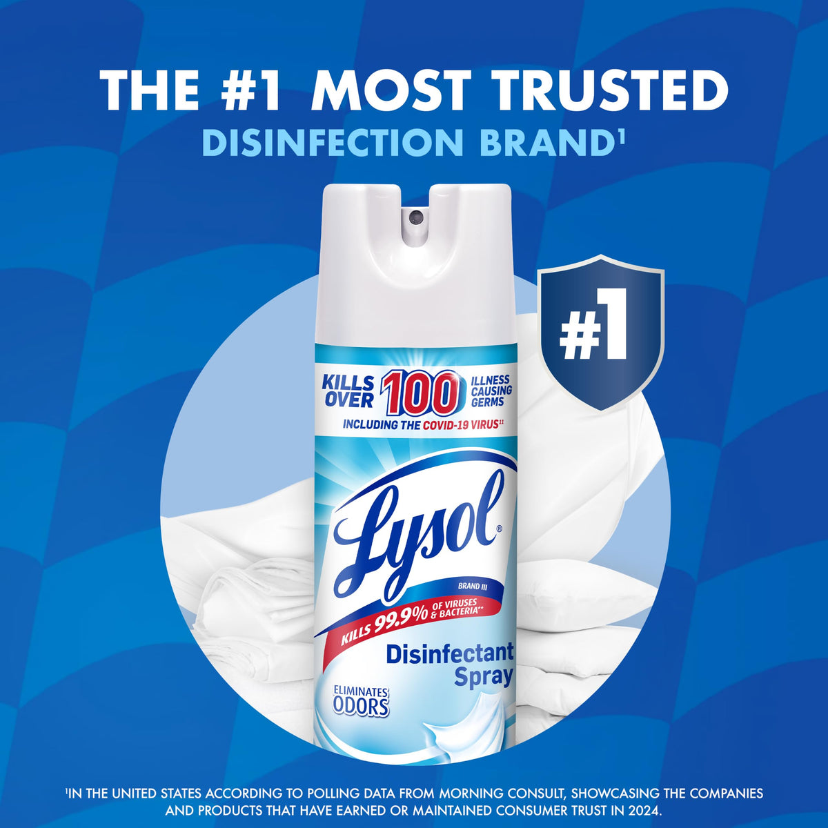 Disinfectant Spray Crisp Linen 19 oz 2 Pack U415873