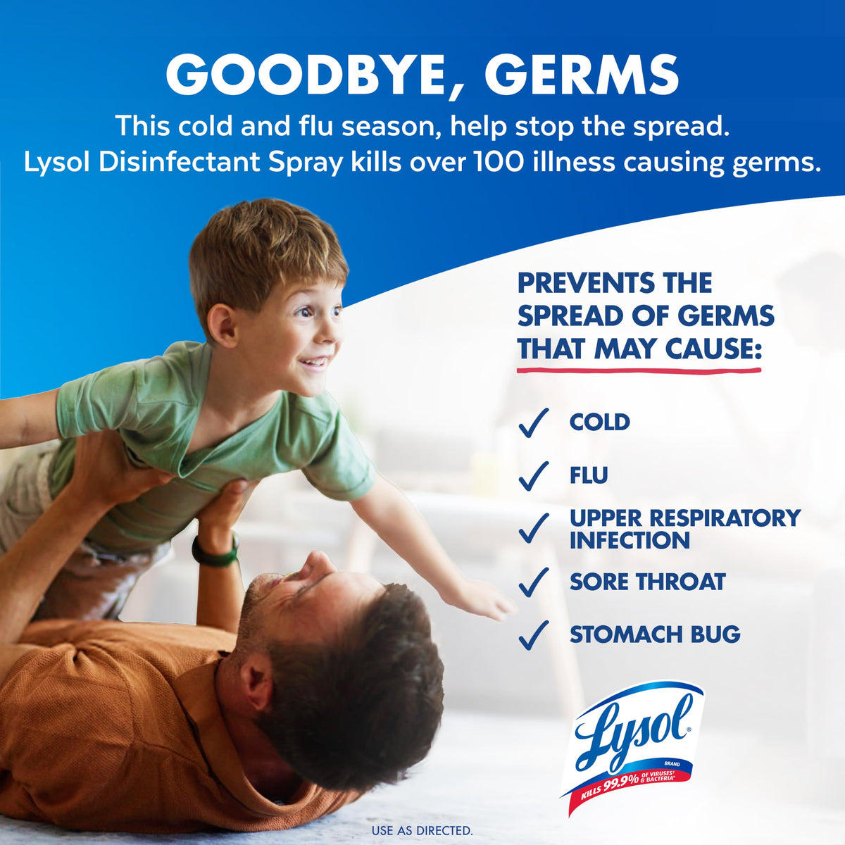 Disinfectant Spray Crisp Linen 19 oz 2 Pack U415873