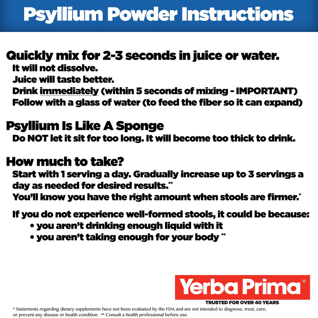 Psyllium Husk Powder 12 oz (Pack of 2) J408