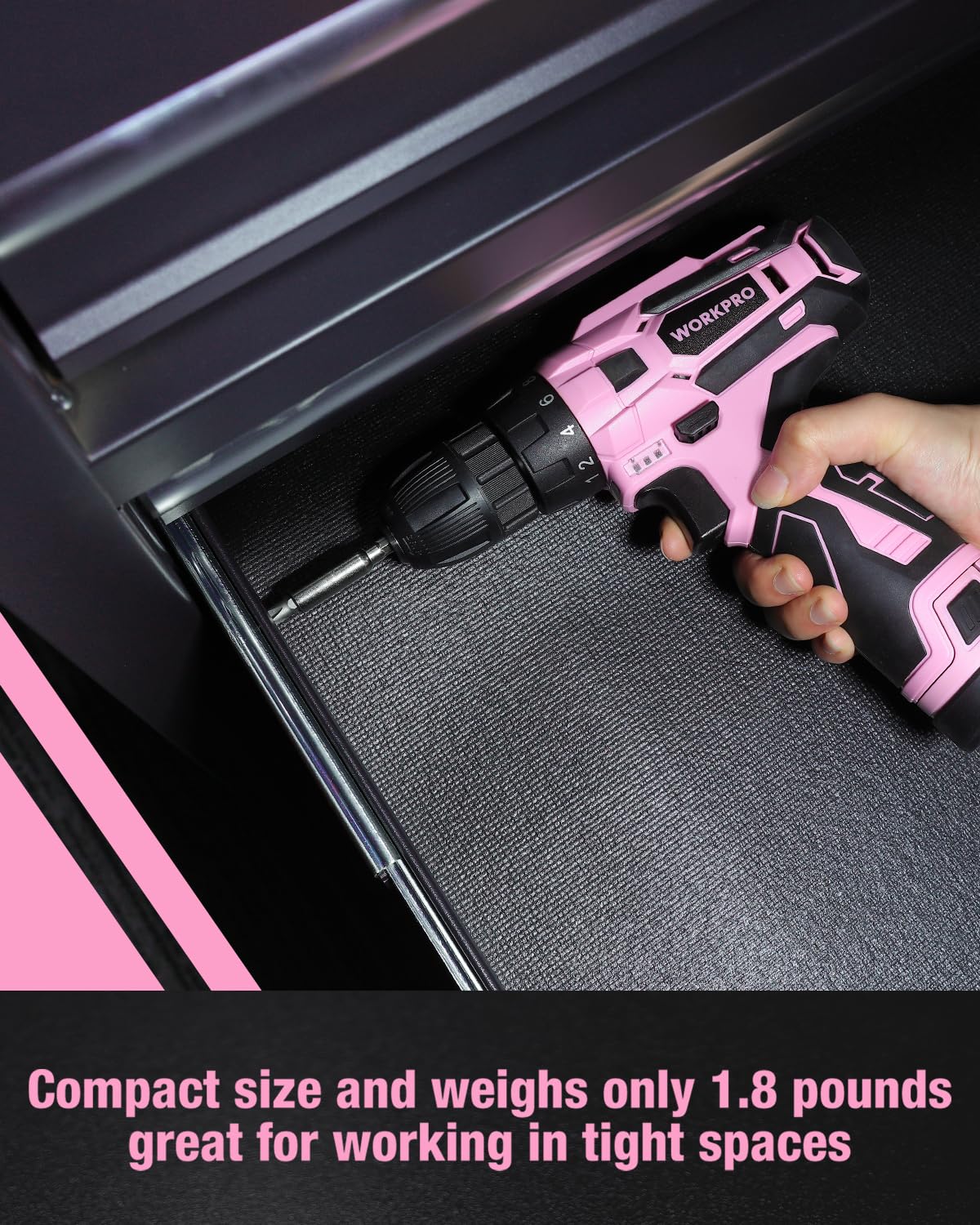 Pink Cordless Drill Driver Set S750