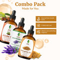 Fenugreek Lavender 4 Fl oz Glass Bottles with Droppers Q858